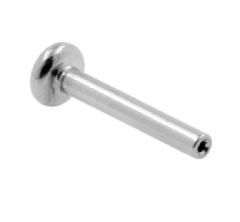 Titanium threadless labret stud