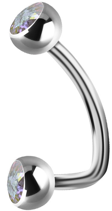 Titanium Christina of navelpiercing - L- Curve